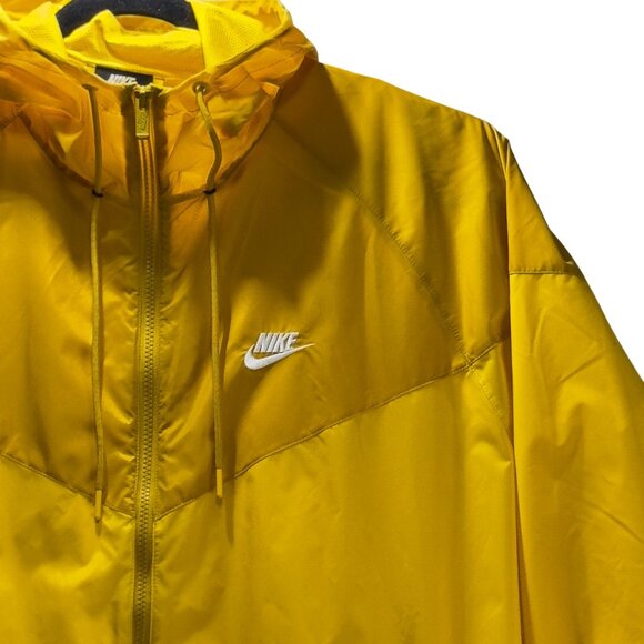 Nike XL Yellow Hooded Windbreaker Jacket - Picture 5 of 11